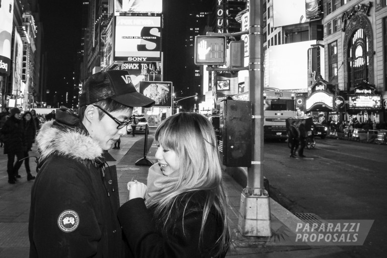 Photo Lawrence And His Fiancee’s Sparkling Times Square Proposal!