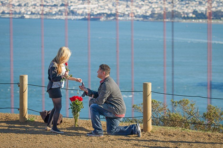 Photo Chris and Danielle’s stunning golden gate proposal, San Francisco