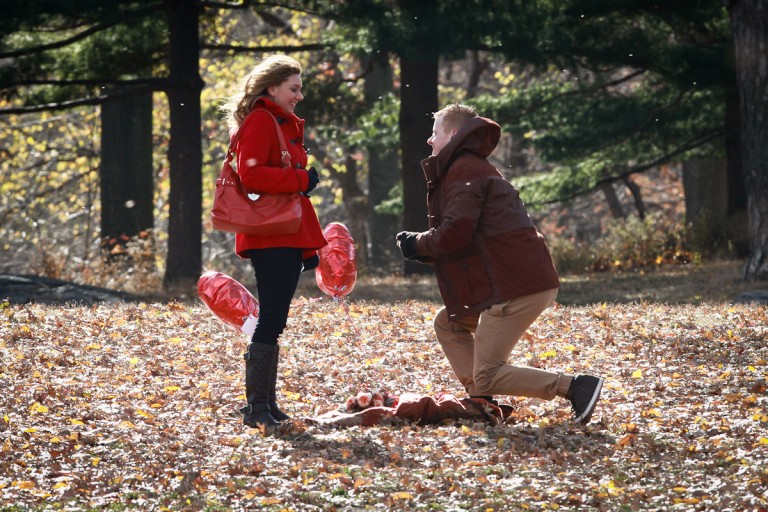 Photo Chris and Jessica’s Central Park Paparazzi Proposal, New York.