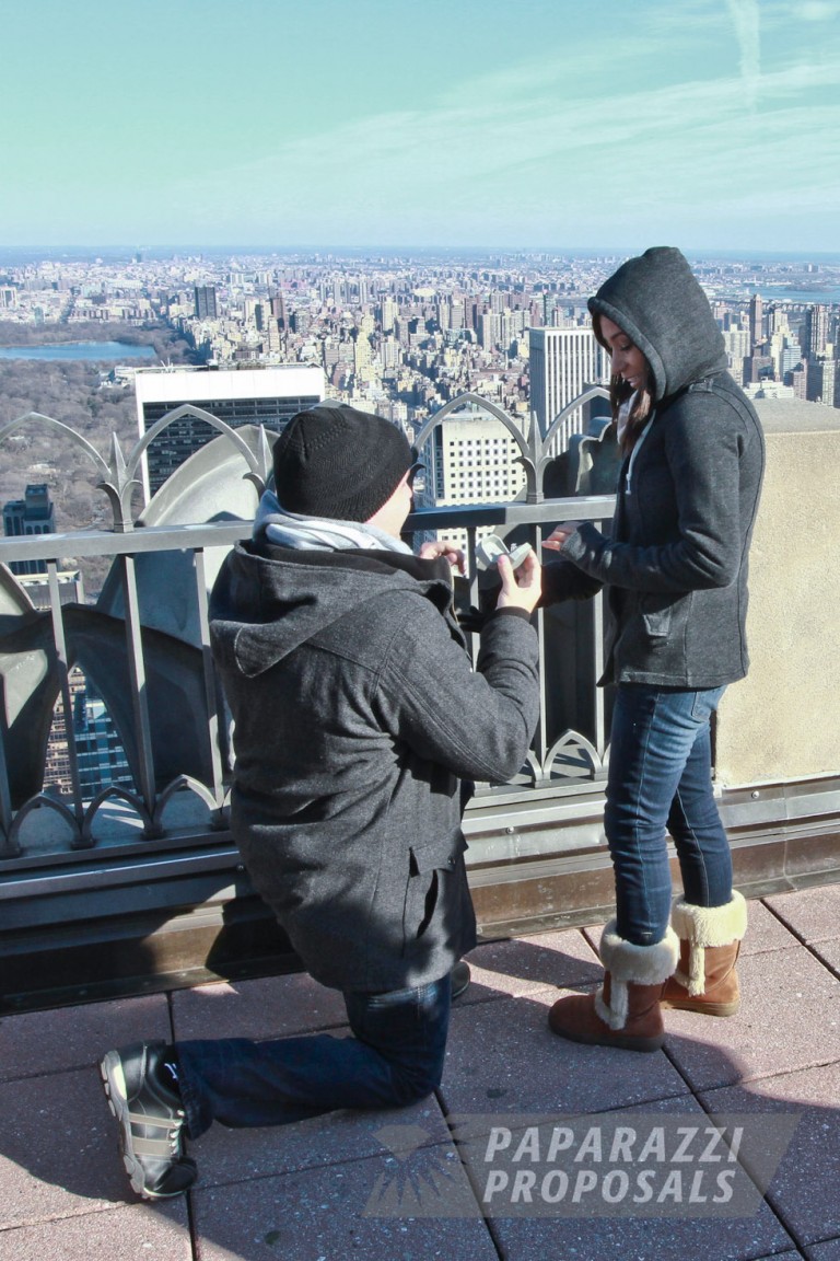 Photo Chris and Bridgette’s Top of the Rock proposal!