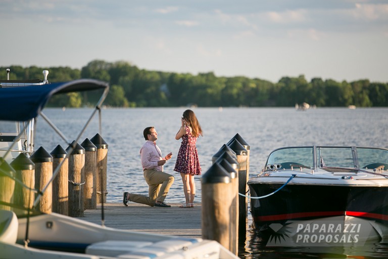 Photo Eric and Allison’s Wayzata dock proposal, MN