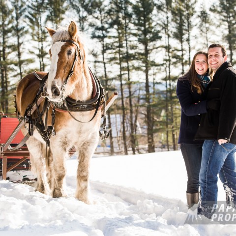 Evan and Stacey’s Sleigh Ride Proposal
