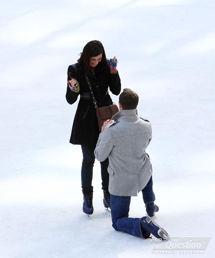 Photo Cory and Allison’s Rockefeller ice skating proposal.