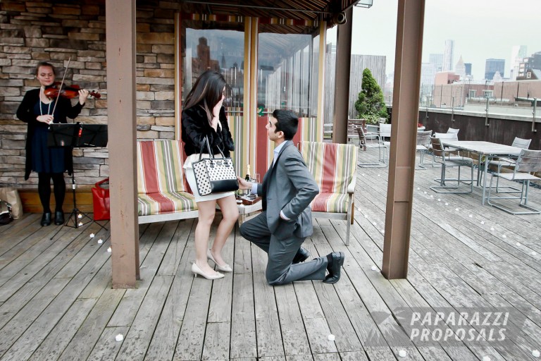 Photo Ashish and Samina’s stunning roof top proposal, New York