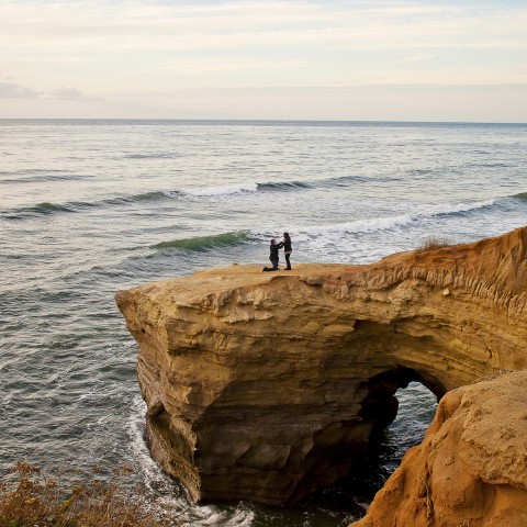 Sean and Rachel’s Sunset Cliff Proposal