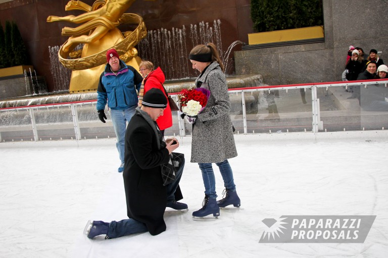 Photo Stephen and Lindsey’s New Years Eve Rockefeller Ice Rink Proposal.