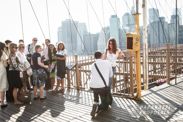 Photo Will and Manuela’s Brooklyn Bridge proposal, NYC
