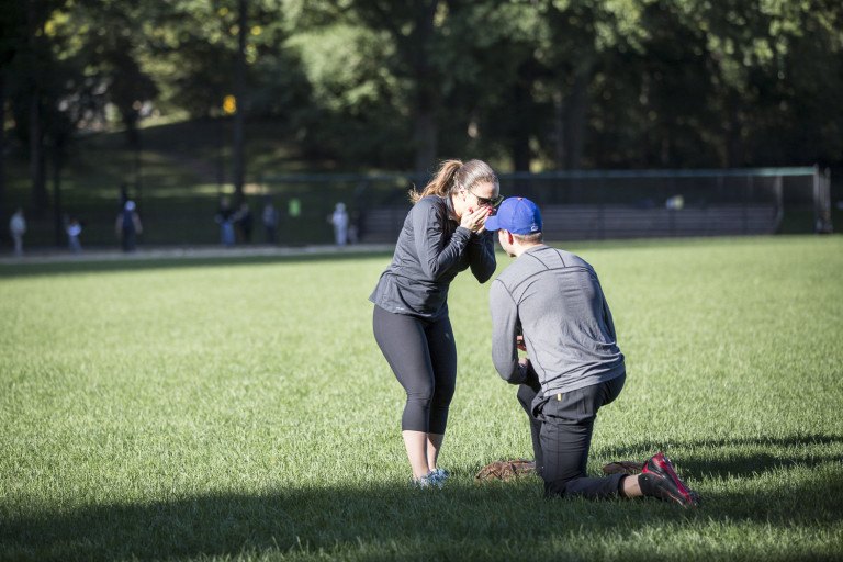Photo NYC Proposal Photography: Adam’s Central Park Baseball Engagement