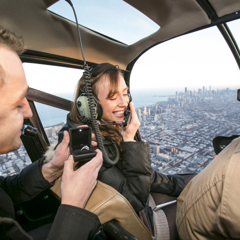 Piotr's Helicopter Tour Chicago Marriage Proposal