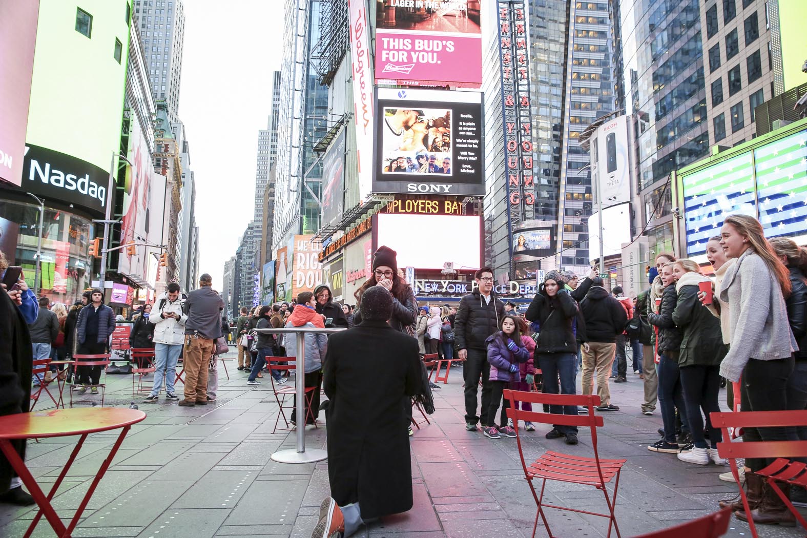 Michael's Times Square Big Screen Marriage Proposal