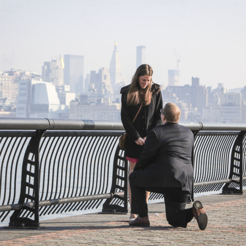New York Proposal Photography | Hoboken Pier Engagement