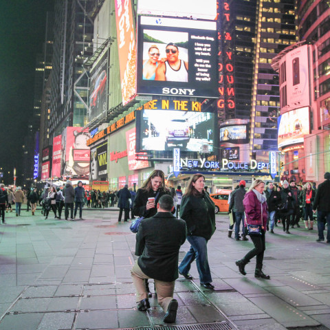 NYC Marriage Proposal | Times Square Big Screen