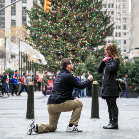 New York Marriage Proposal | Rockefeller Tree
