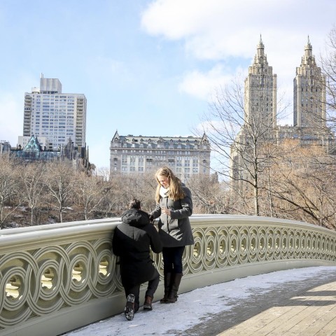 NYC Proposal Photography | Scott's Bow Bridge Proposal