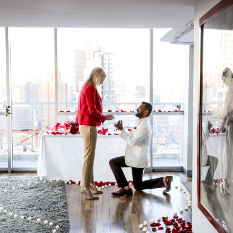 New York Proposal Photography| Abhijit's Penthouse Proposal