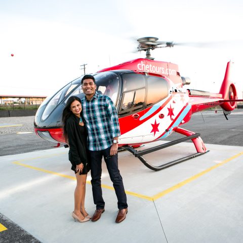 Chicago Proposal Photography| Nehal's Helicopter Proposal