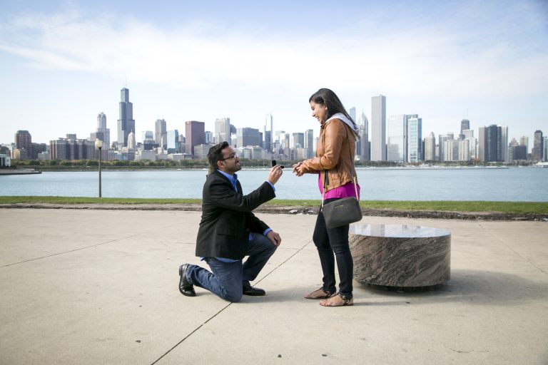 Photo Chicago Proposal Photography| Krunal and Sneha