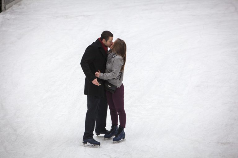 Photo Ice Skating Proposal: Steven and Carley