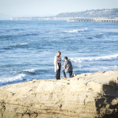 San Diego Proposal Photography| Patrick's Sunset Cliff Proposal