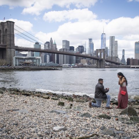 Brooklyn Bridge Proposal Photography: Thivi and Niveta