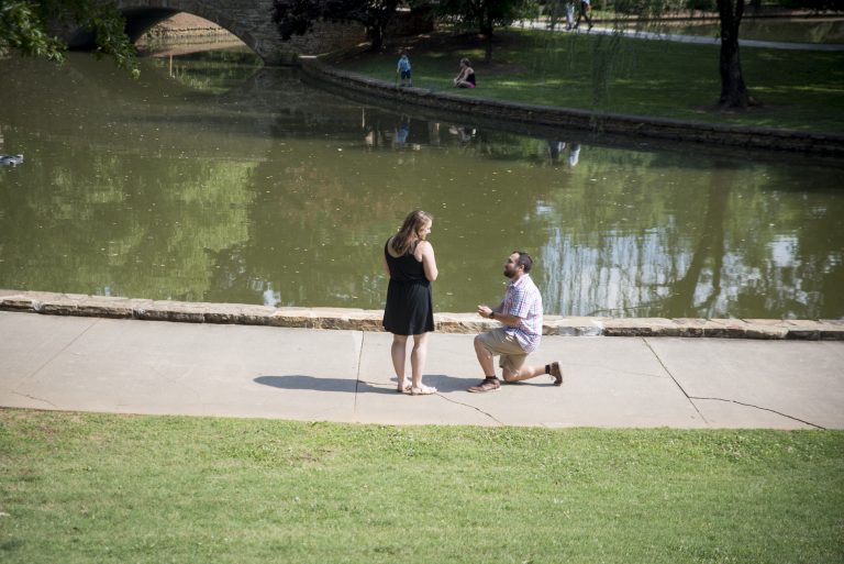 Photo Charlotte Engagement Proposal Photography: Ryan’s Freedom Park Proposal