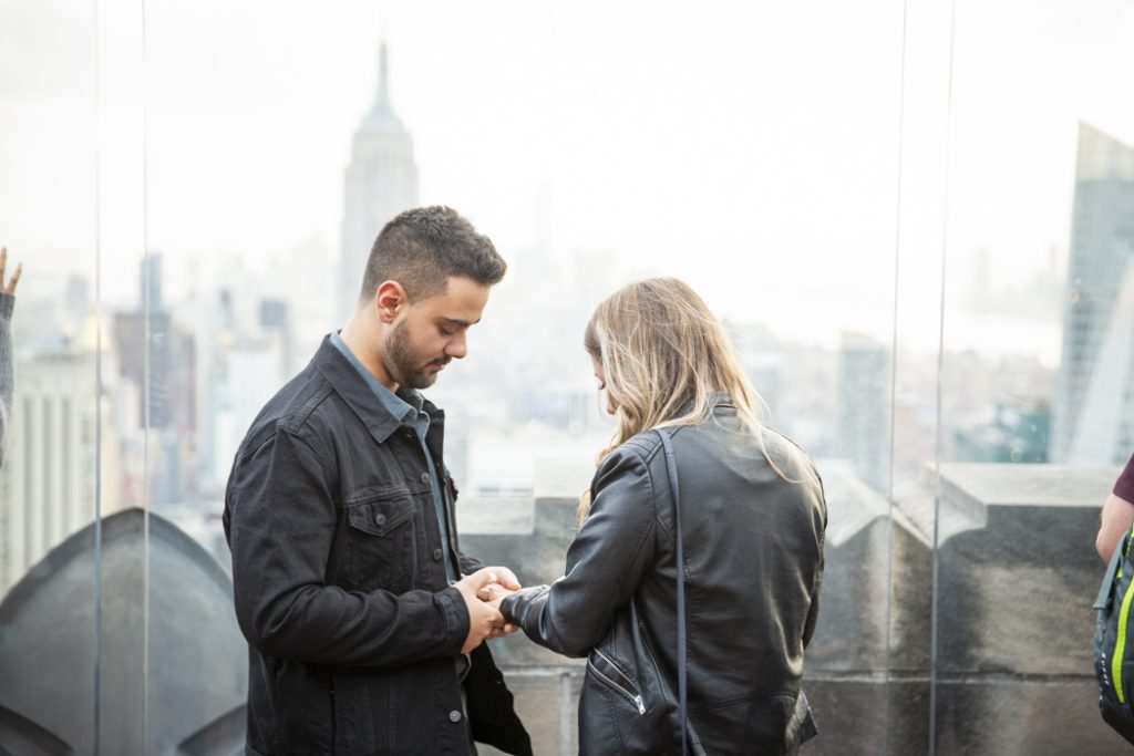 Photo Top of the Rock Engagement Proposals: Steven and Casandra