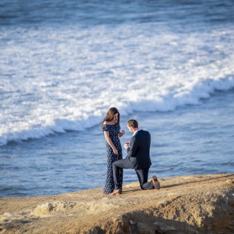 Thomas Sunset Cliffs San Diego Engagement Proposal