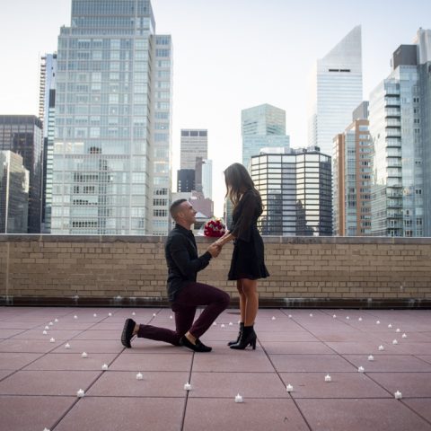 New York Rooftop Proposal: Dave and Jenna