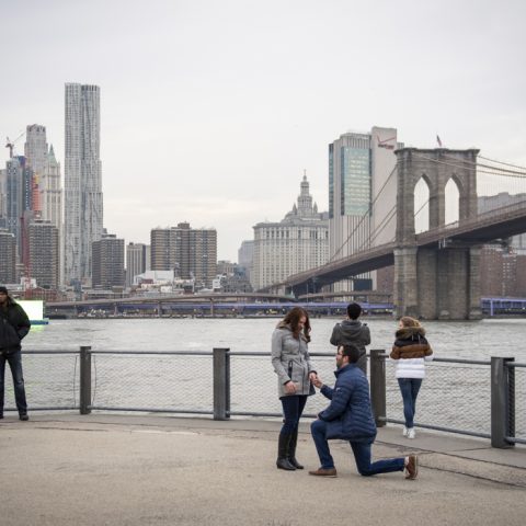 Chris’ Amazing Brooklyn Bridge Engagement Proposal