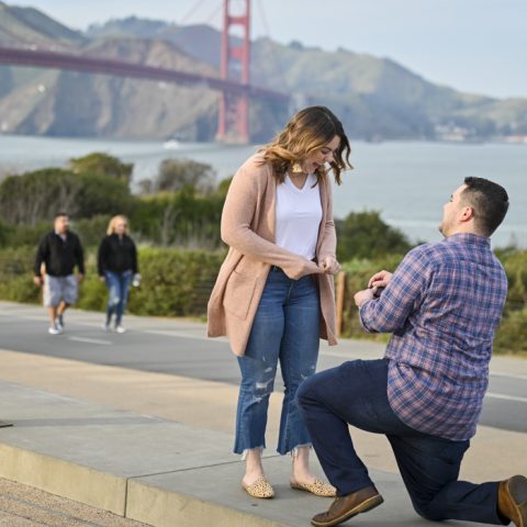 Golden Gate Bridge Engagement Proposal: Spencer and Megan