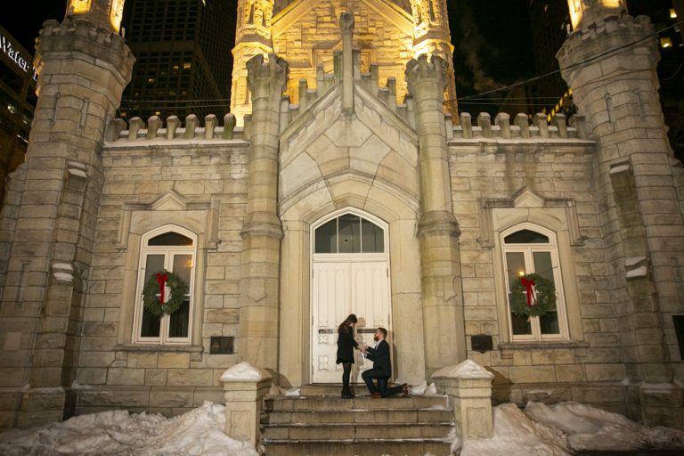 Photo Chicago Water Tower Proposal: Joey and Maddy