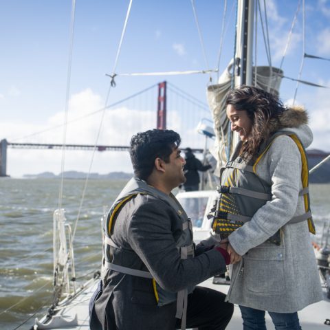San Francisco Boat Engagement Proposal: Pranav and Koral