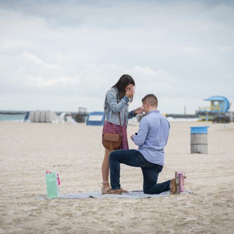 Miami Beach Engagement Proposals: Zak and Brittany