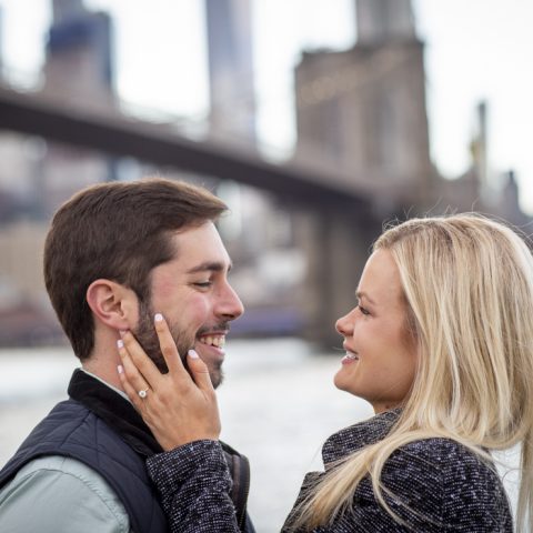 Brooklyn Bridge Engagement Proposal Photography: Guy and Claire