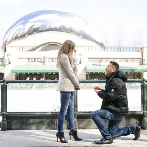 Joey's Chicago Millennium Park Engagement Proposal
