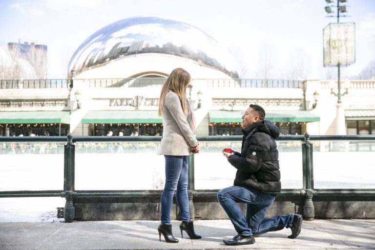 Photo Joey’s Chicago Millennium Park Engagement Proposal