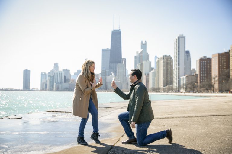 Photo Juan’s Romantic Chess Pavilion Chicago Engagement Proposal