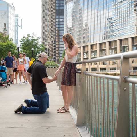 Lance Romantic Chicago Riverwalk Proposal