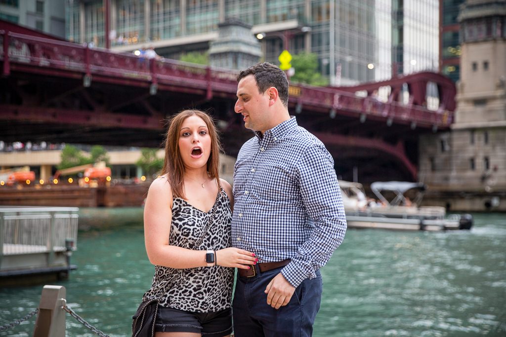 Photo Chicago Riverwalk Proposal Photos | Josh and Ariana