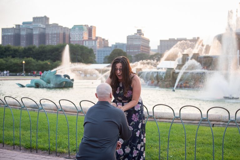 Photo Brians beautiful Buckingham fountain proposal, Chicago