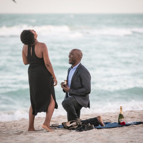 Terrence Beach Surprise Proposal, Miami