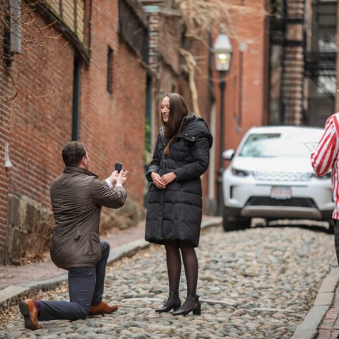 Brians picture perfect Acorn Street proposal, Boston.