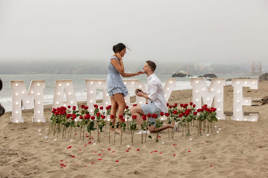 Photo A Love Story: From Denver to San Francisco. JT and Nashel’s  magical Baker Beach surprise proposal.