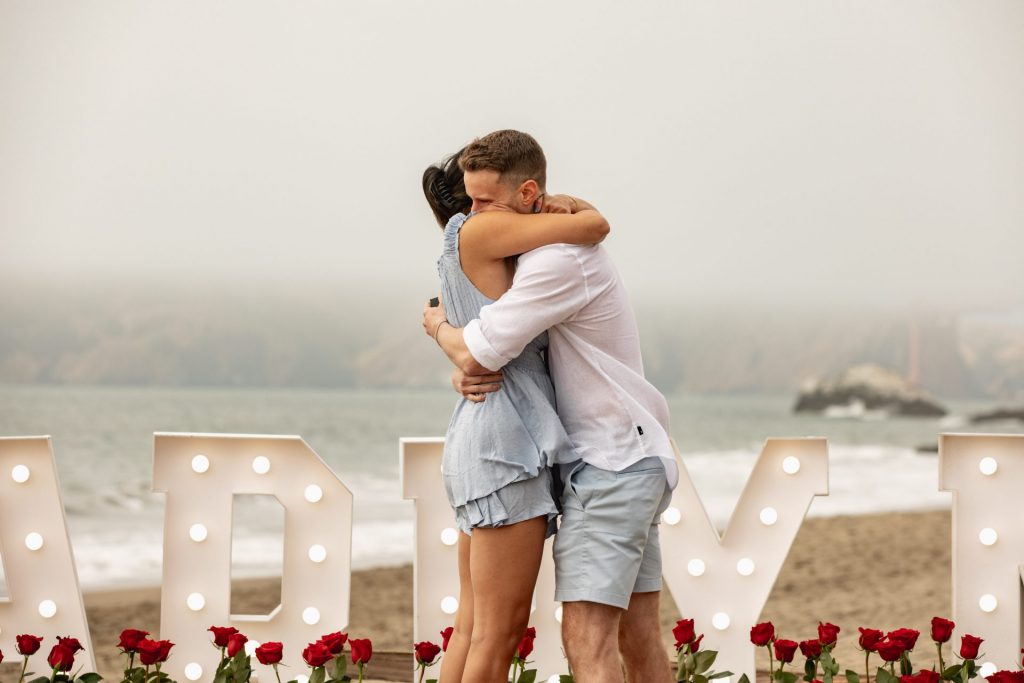 Photo A Love Story: From Denver to San Francisco. JT and Nashel’s  magical Baker Beach surprise proposal.
