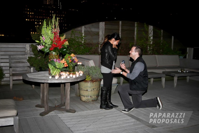 Photo Andrew and Simren’s amazing TriBeCa roof top paparazzi proposal