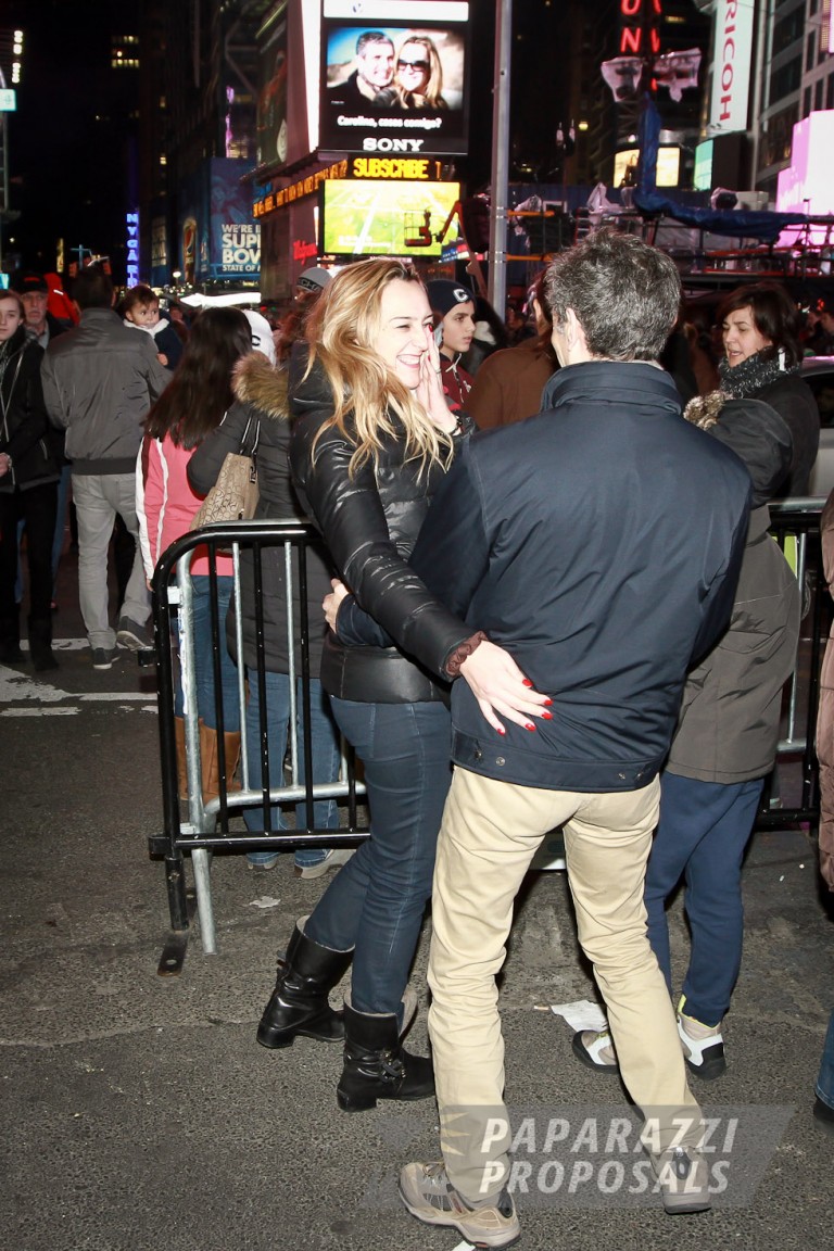 Photo Jorge and Carolina’s fabulous Time Square proposal!