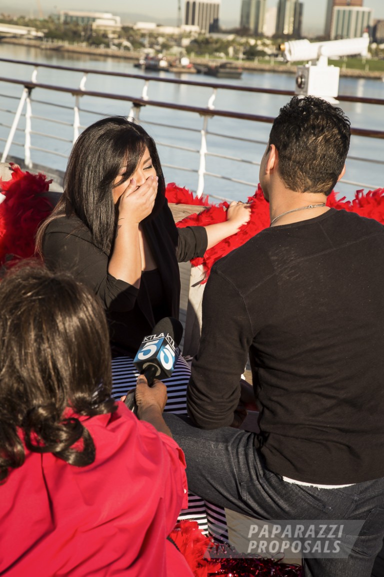 Photo Steve and Jennifer’s Proposal In The Queen Mary In Los Angeles