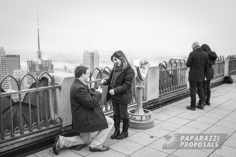 Photo Mike and Kristen’s Engagement At The Top of the Rock In New York City!