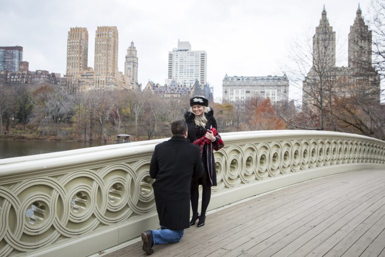 Photo Bow Bridge Engagement Proposal: Whitney and Shawn