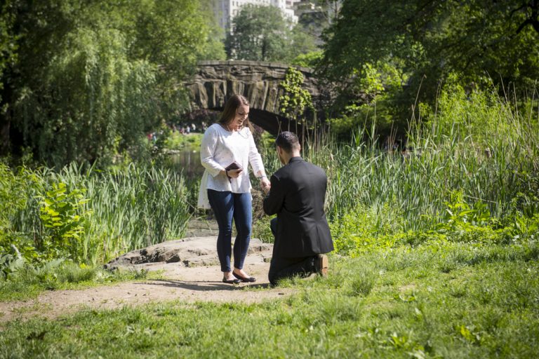 Photo Gapstow Bridge Engagement Proposal: Garrett and Chelsea